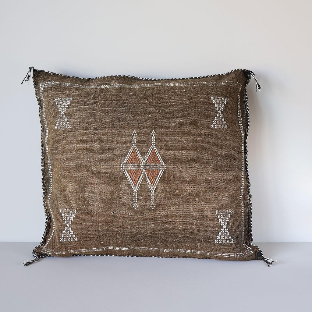 Marokkansk putetrekk i agavesilke 50x50