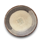 Stort flettet veggfat fra Zimbabwe, ca. 60 cm, Binga, mønster 2