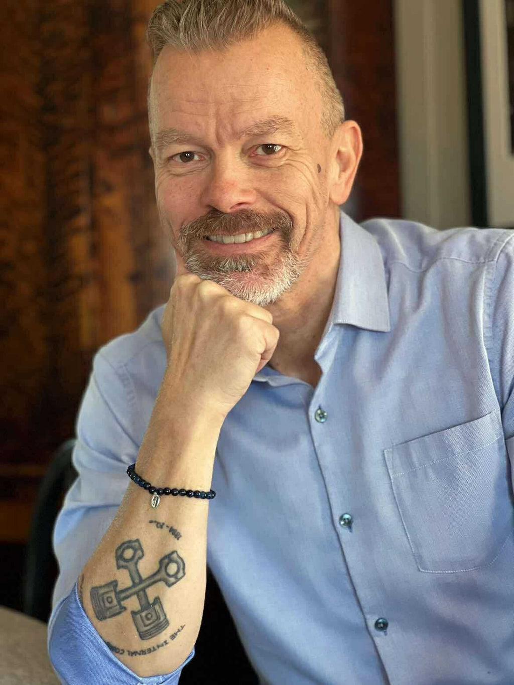 Bracelet with semi-precious stones - Blue Lapis Lazuli