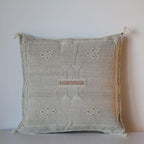 Marokkansk agavesilke putetrekk i lys gråblå 50x50