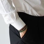 Armbånd med halvedelstener - Sort agat