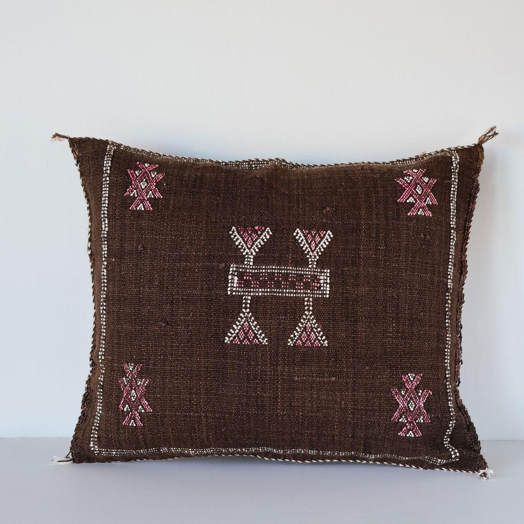 Marokkansk putetrekk i agavesilke 50x50