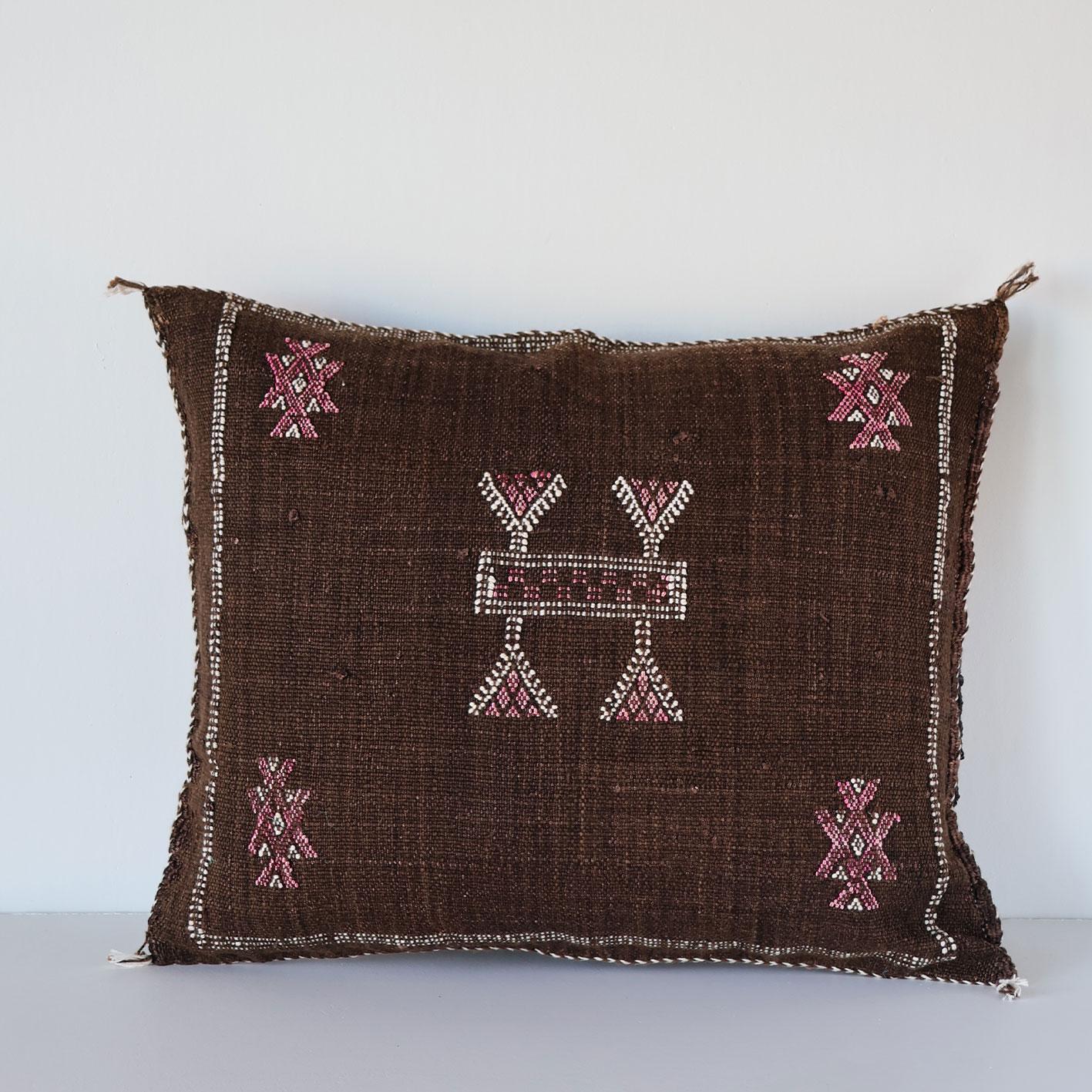 Marokkansk putetrekk i agavesilke 50x50