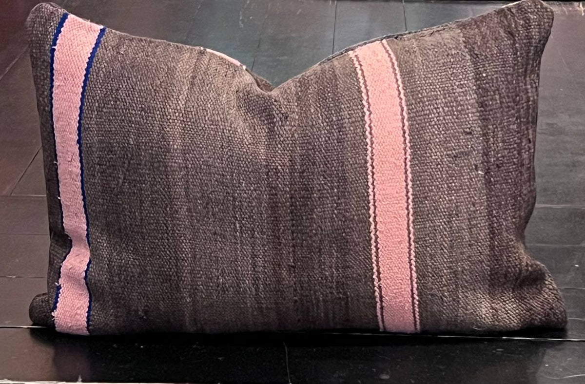 Kelimpute i brunt og rosa, ca. 40x60 cm, ekte foto