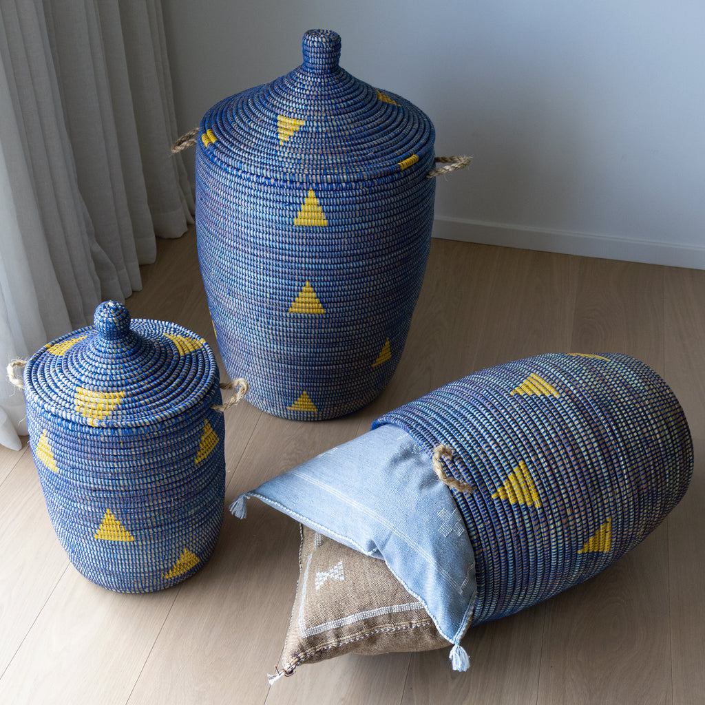 Savannenkurv - Blå og gul
