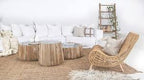 Lindi beautiful coffee table in teak and glass