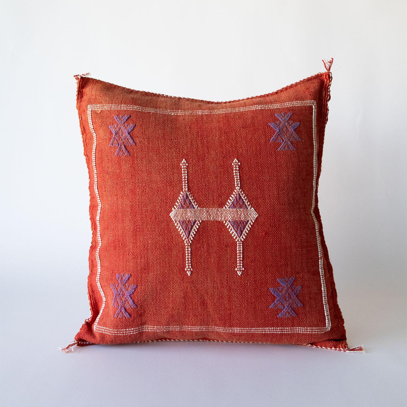 Marokkansk putetrekk i agavesilke 50x50