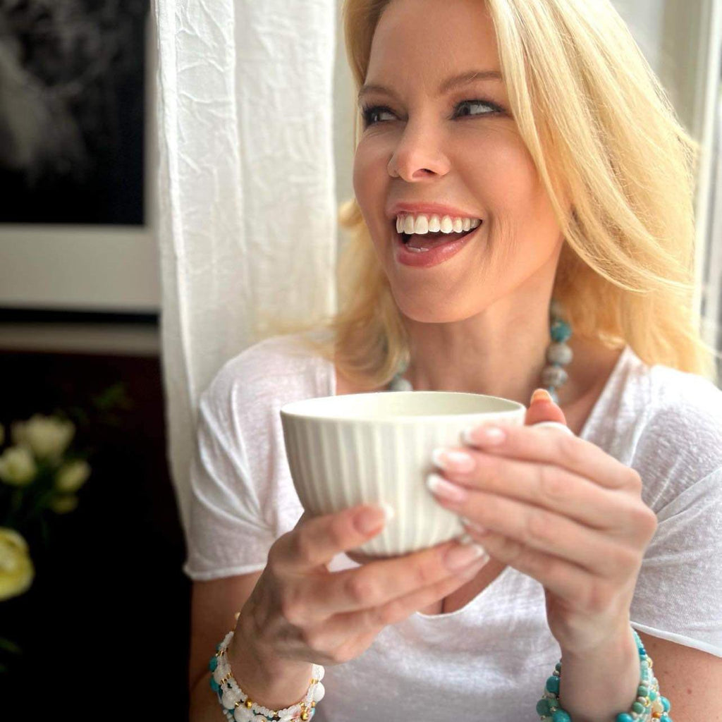 Armbånd med halvedelstener - Agat