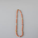 Halskjede med halvedelstener - Solsten