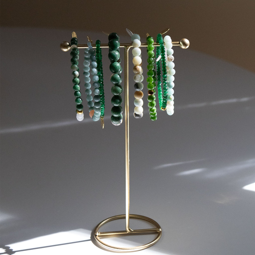 Armbånd med halvedelstener - Jade