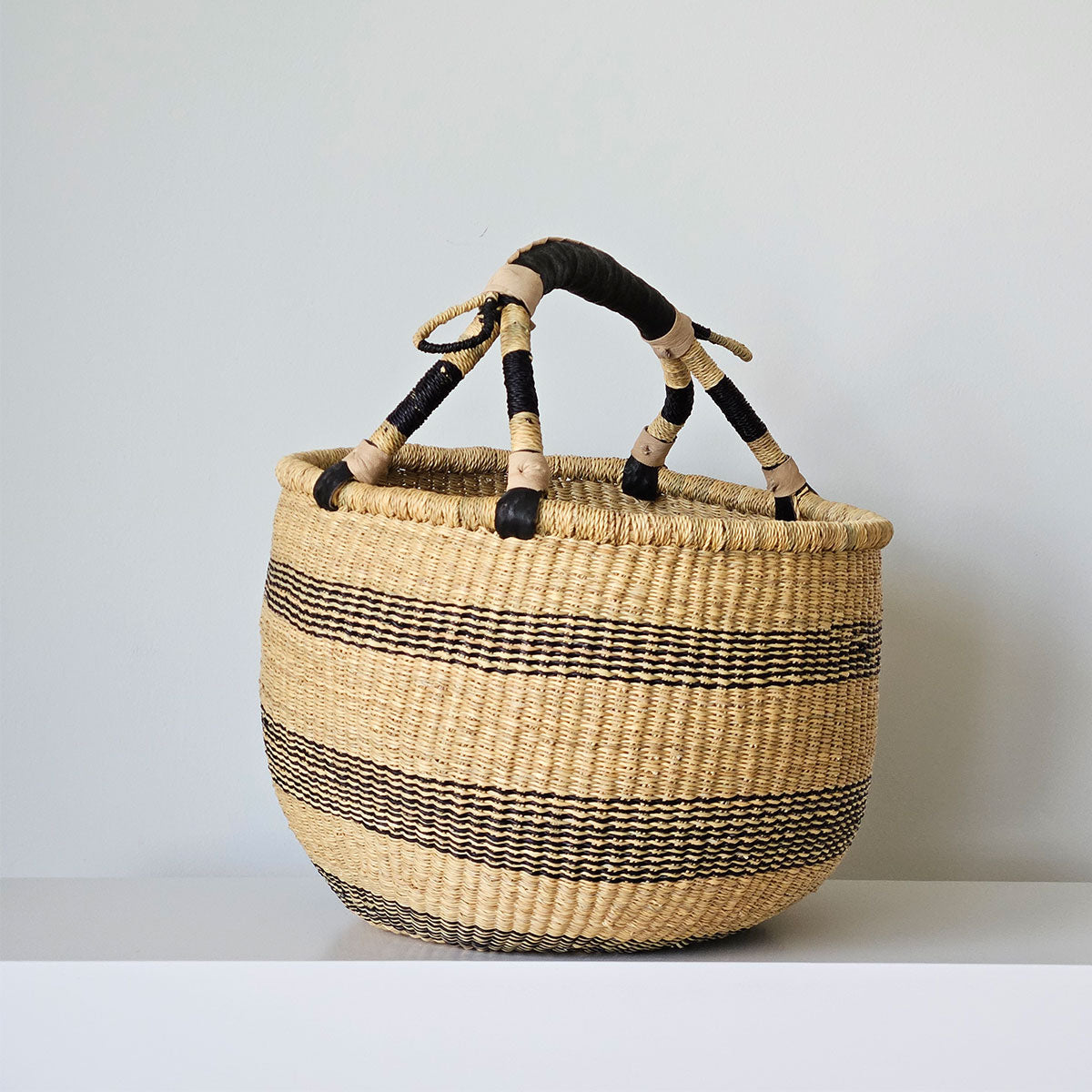 Bolgakurv natur/blå