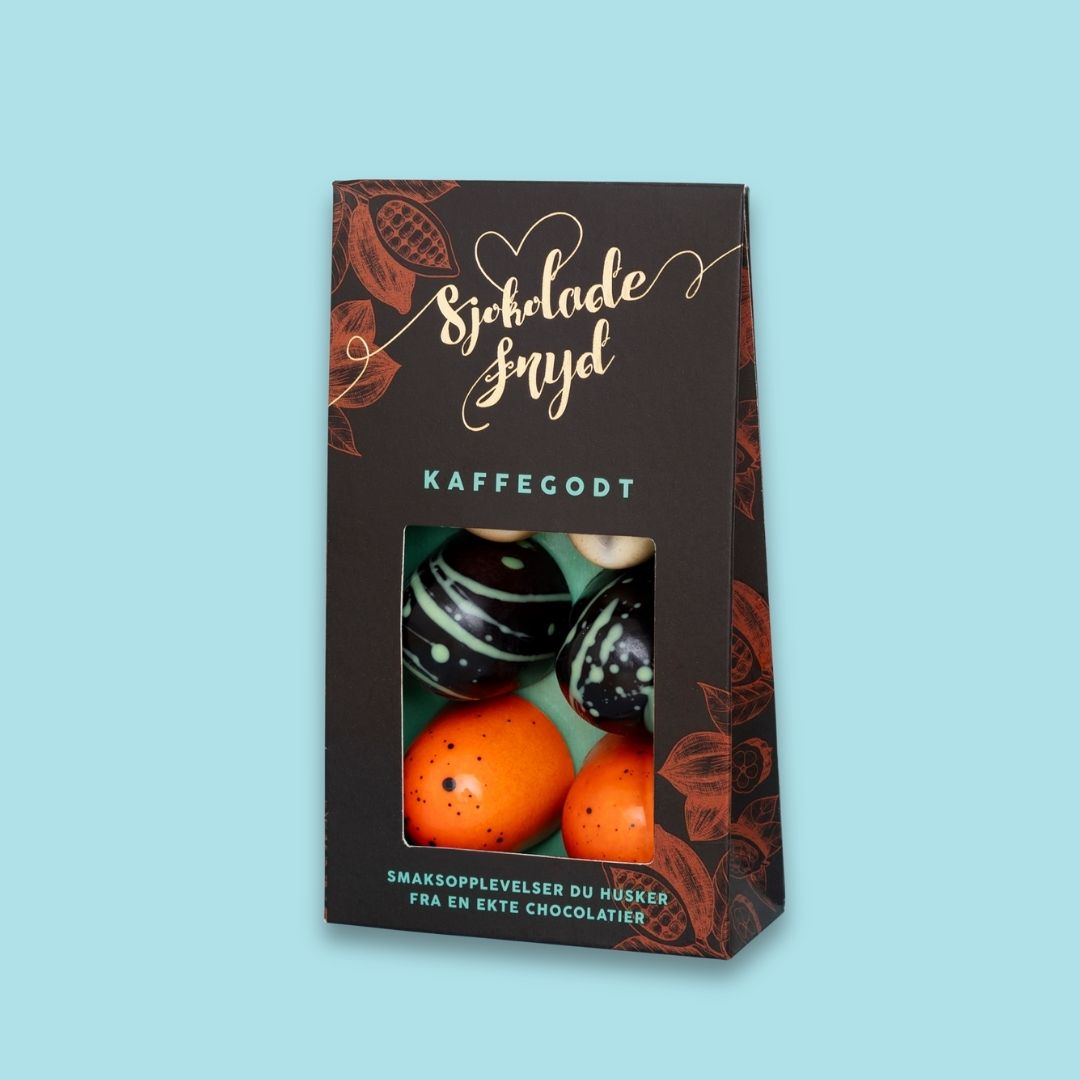 Gavepose med 6 sjokoladebiter, Kaffegodt, fra Jentene på Tunet