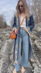 Kimono i vintagestoff