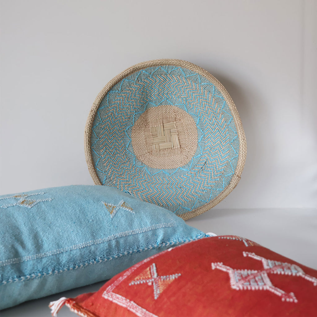 Marokkansk putetrekk i agavesilke 40x60