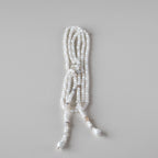 Halskjede med halvedelstener - Hvit agat