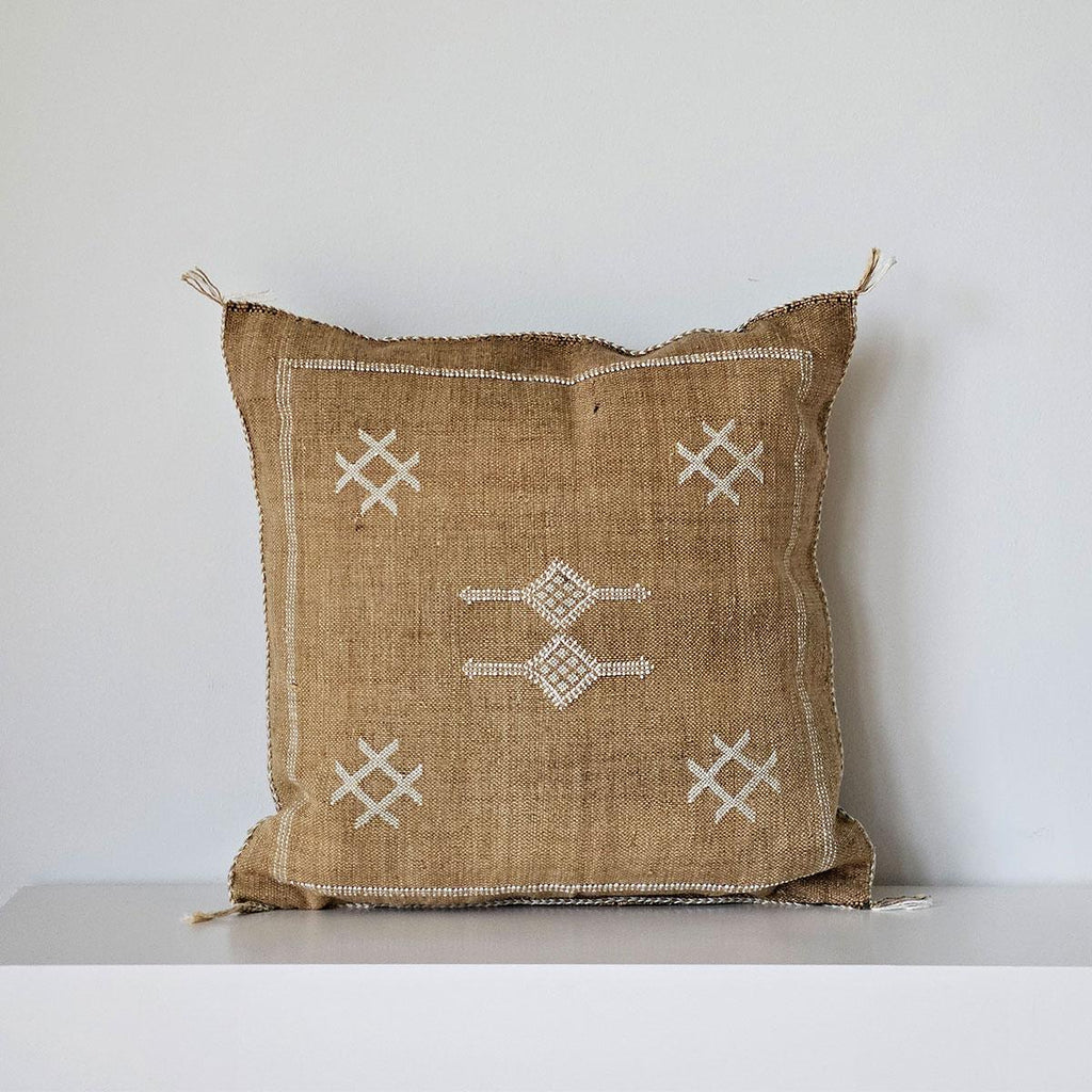 Marokkansk putetrekk i agavesilke 50x50