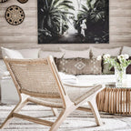 Lindi lekkert salongbord i teak og glass