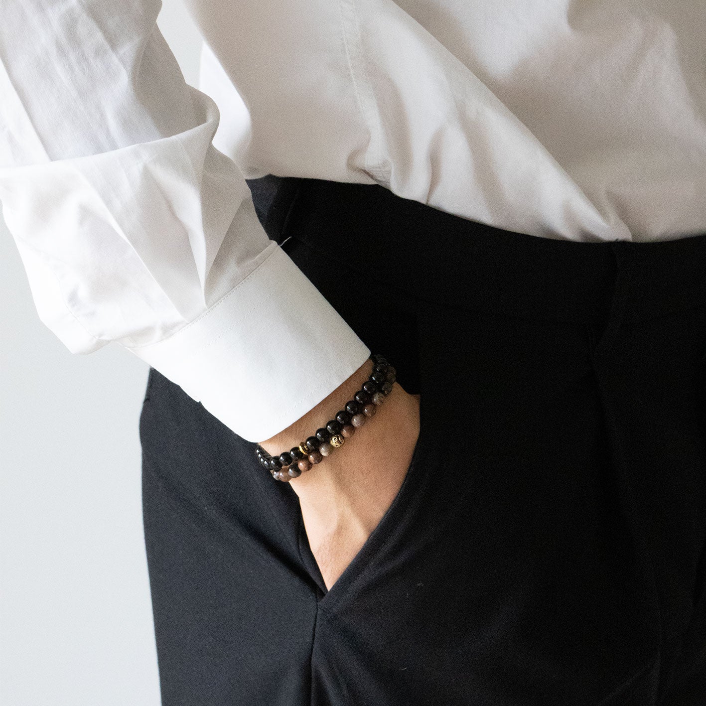 Armbånd med halvedelstener - Tigerøye