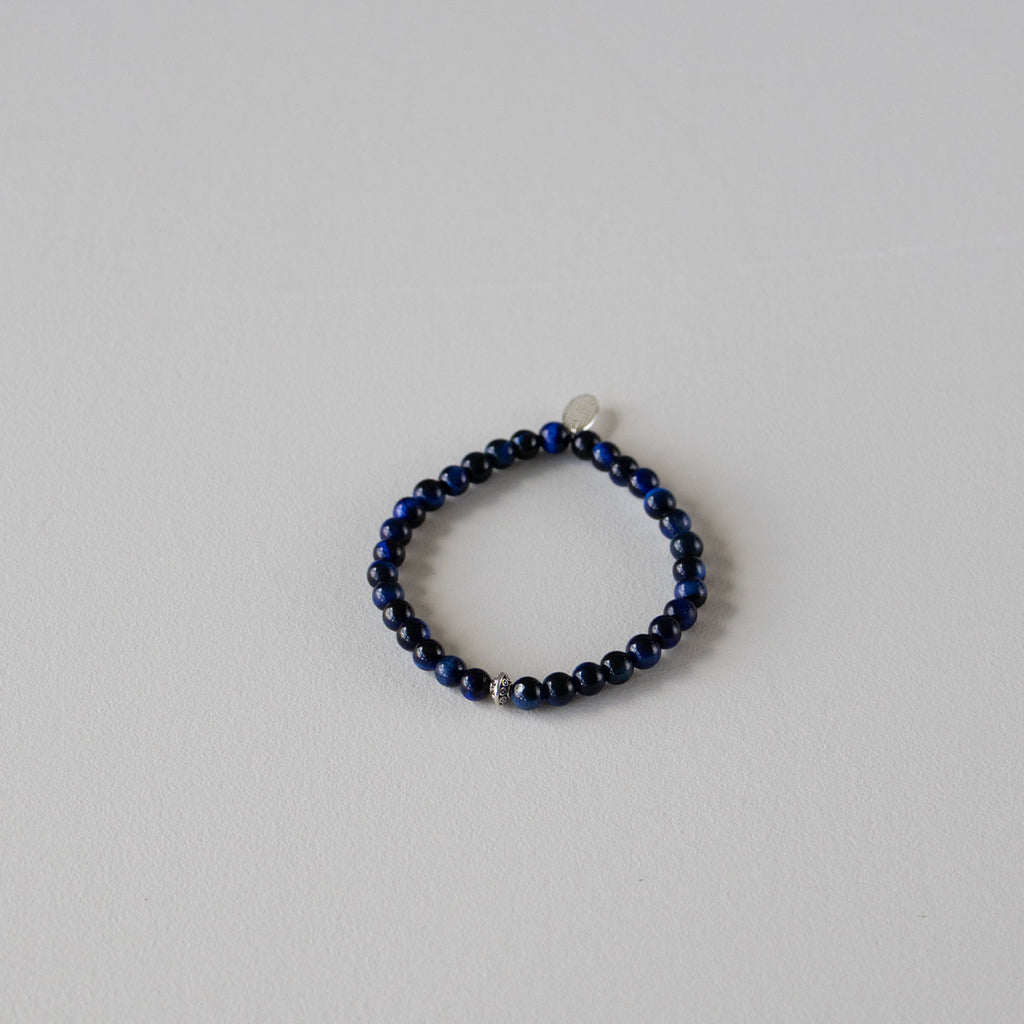Armbånd med halvedelstener - Blå Lapis Lazuli