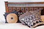 Tunis Ikat Cushion Cover Black
