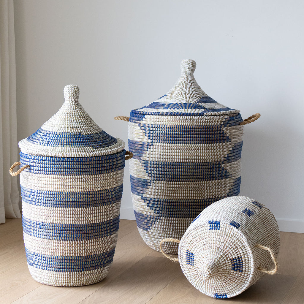 Savannenkurv - Hvit og blå