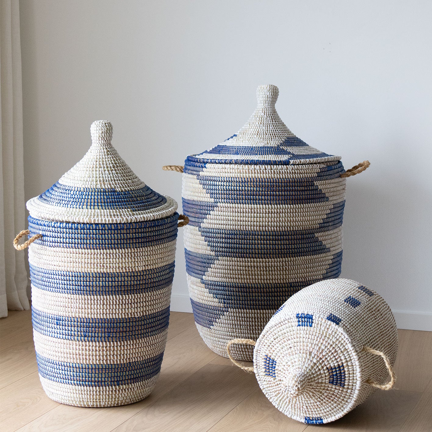 Savannenkurv - Hvit og blå