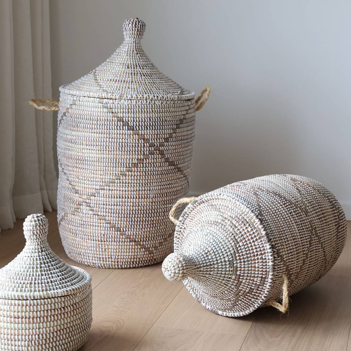 Savannenkurv mini - Hvit natur