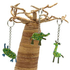 Perlet nøkkelring i afrikanske dyr