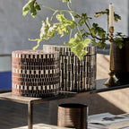 Oppbevaringsboks i bambusmosaikk