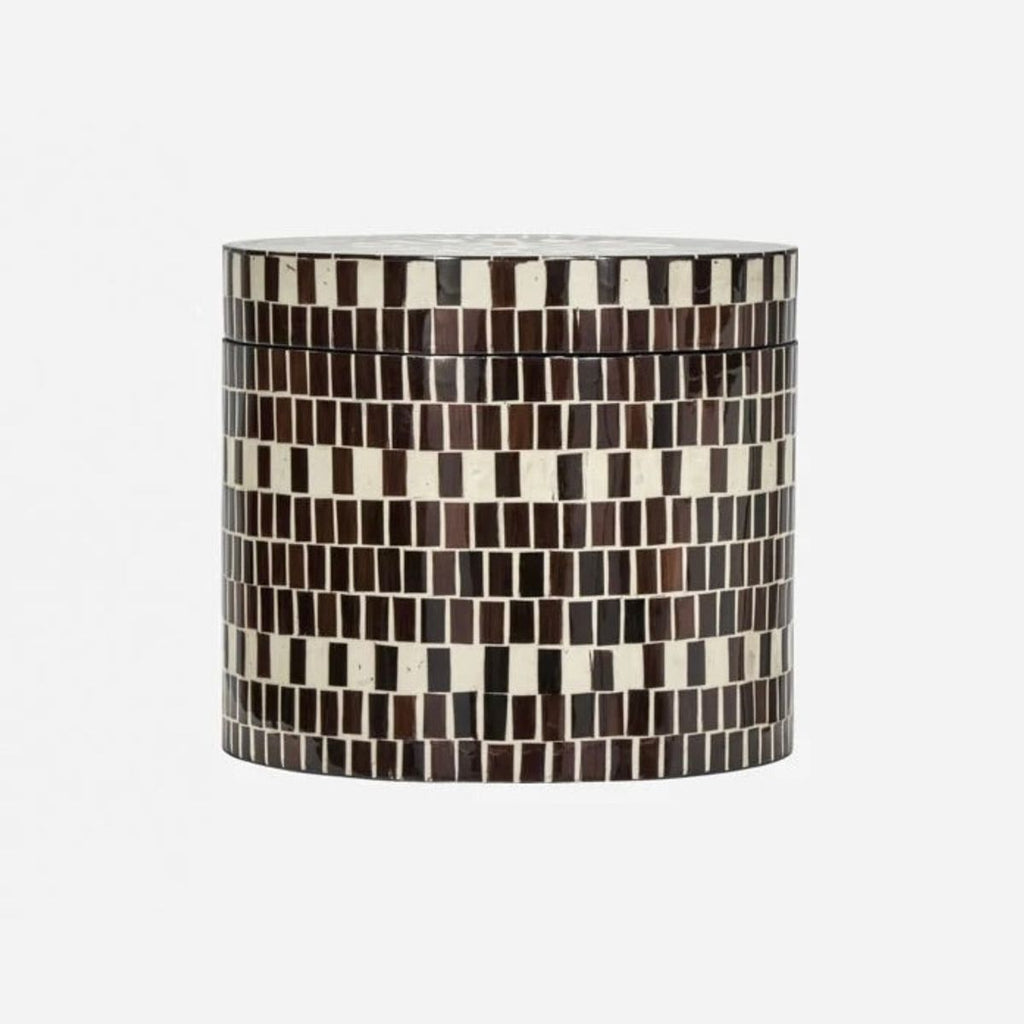 Oppbevaringsboks i bambusmosaikk