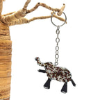 Perlet nøkkelring i afrikanske dyr