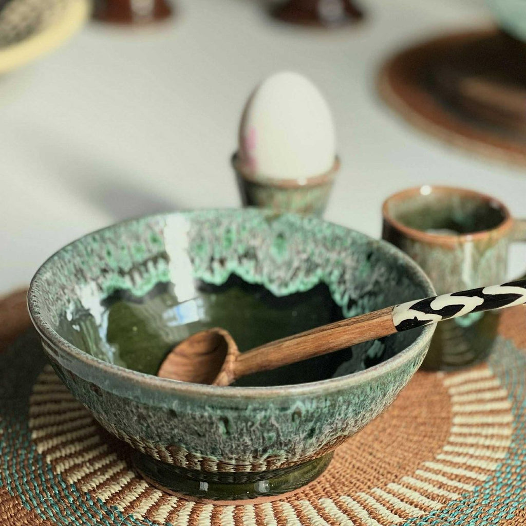 Skål  i håndlaget keramikk fra Marokko