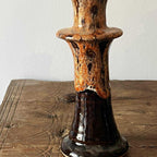 Lysestake i håndlaget keramikk