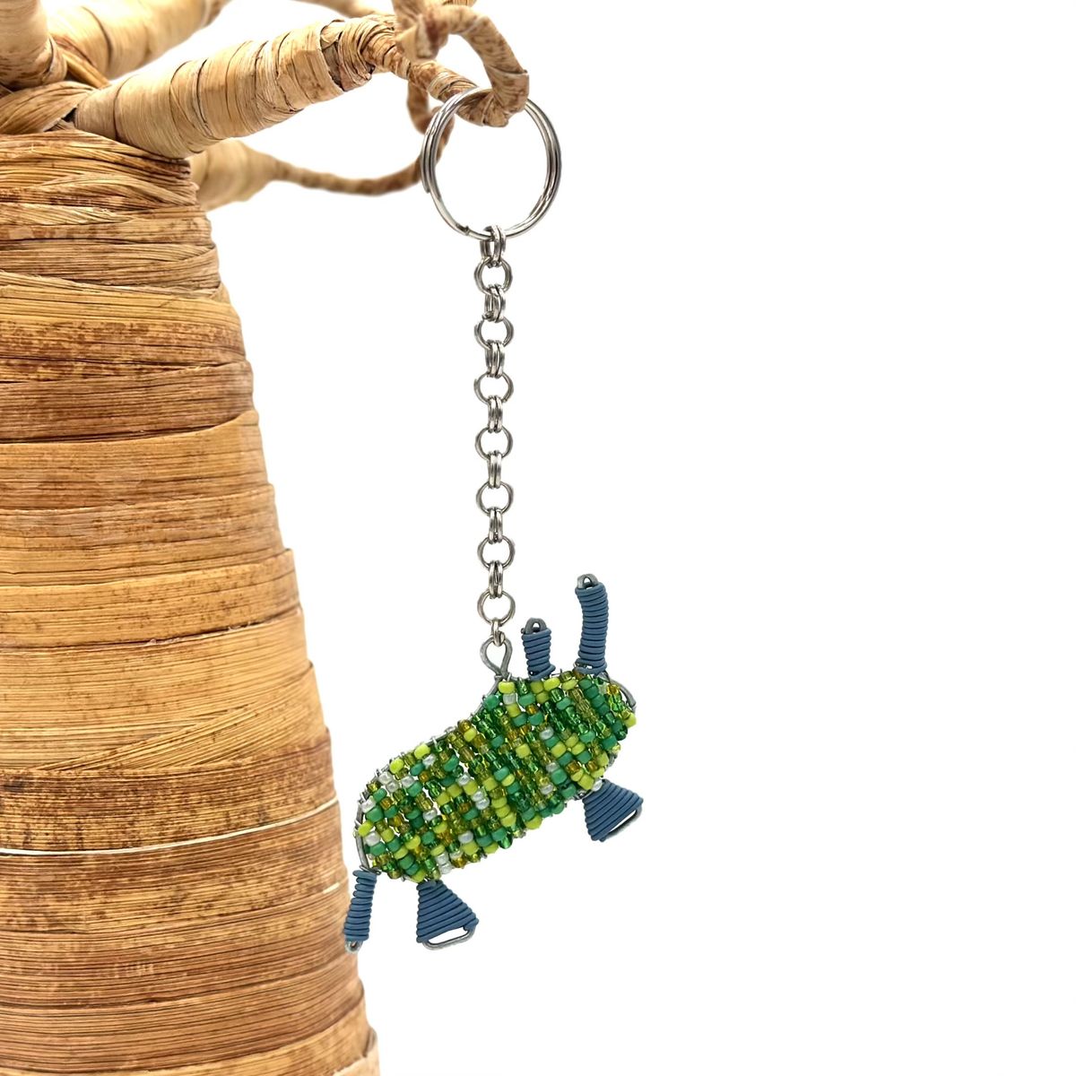 Perlet nøkkelring i afrikanske dyr