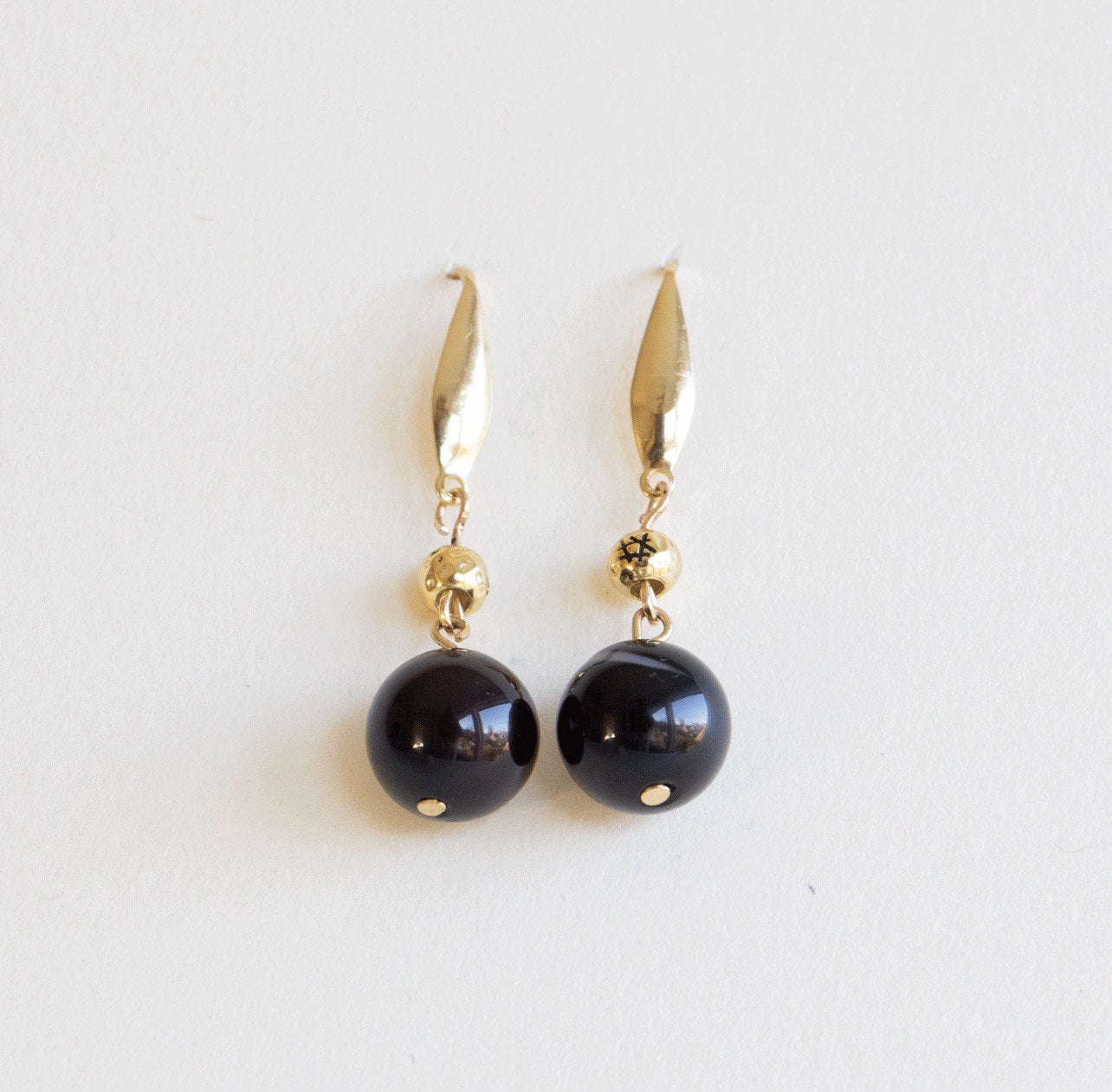 Øredobber med halvedelstener - Gull