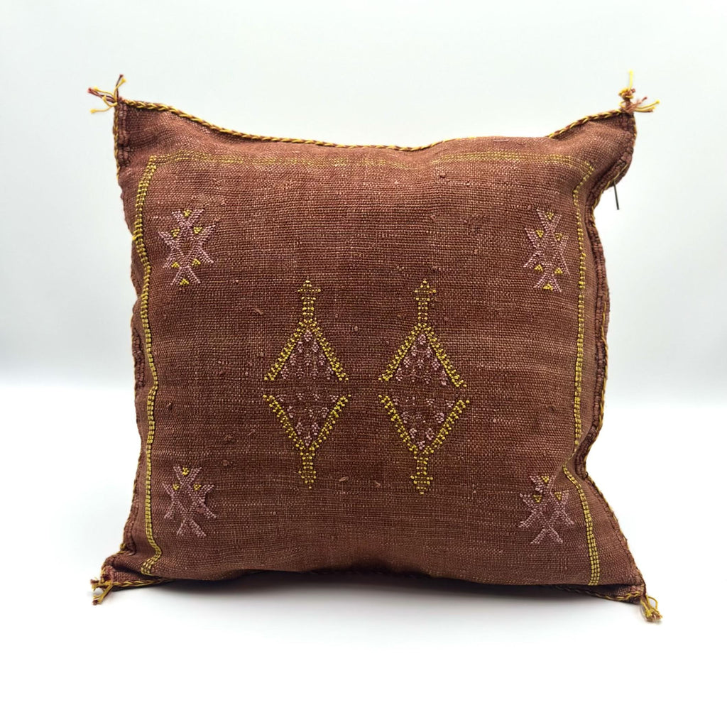 Marokkansk putetrekk i agavesilke 50x50