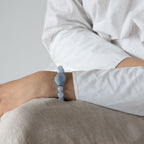 Armbånd med halvedelstener - Blå og hvit agat