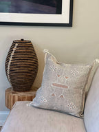 Marokkansk putetrekk i agavesilke 50x50